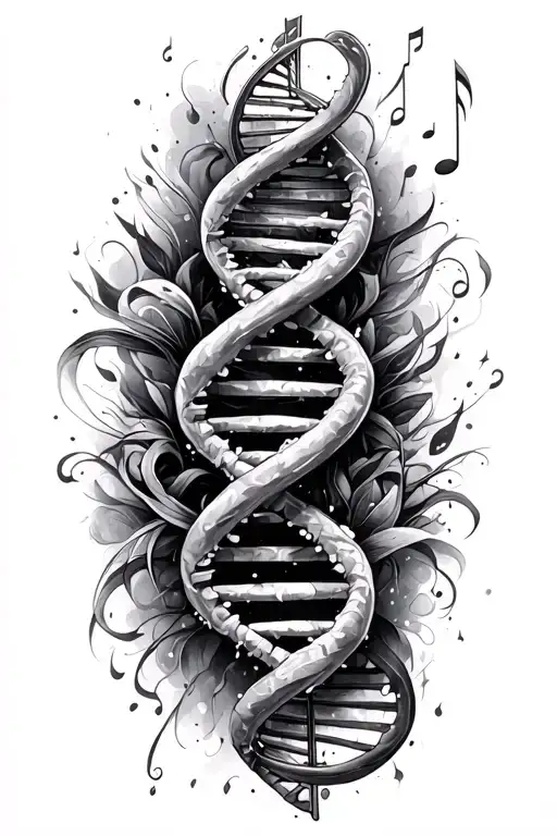 Music, DNA, Tattoo Design tattoo design idea