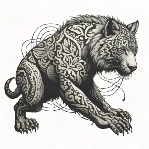 In a world of followers, I stand out as an alpha male. tattoo design idea
