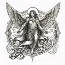 Archangel Raphael tattoo design idea