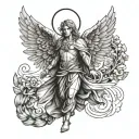 Archangel Raphael tattoo design idea