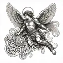 Archangel Raphael tattoo design idea
