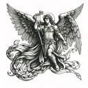 Archangel Raphael tattoo design idea