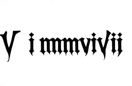 "V I mmviii" tattoo design idea