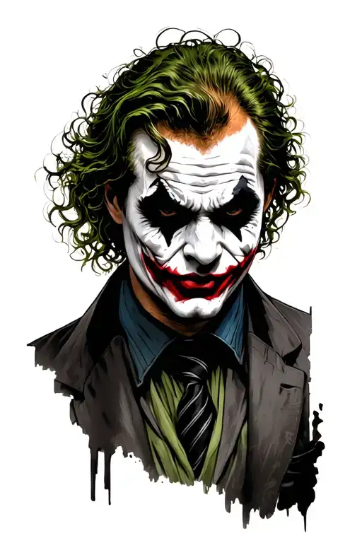 Heath Ledger Joker tattoo design idea