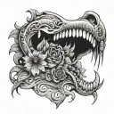 Throat tattoo design idea