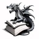 Book Dragon tattoo design idea