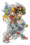 Beyblade Ryuga tattoo design idea