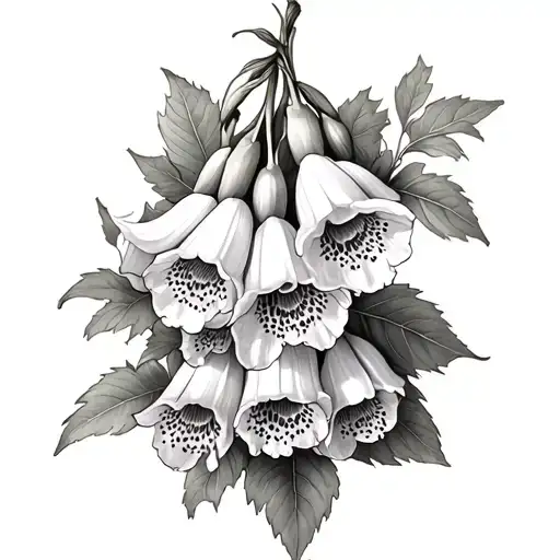 Foxglove tattoo design idea