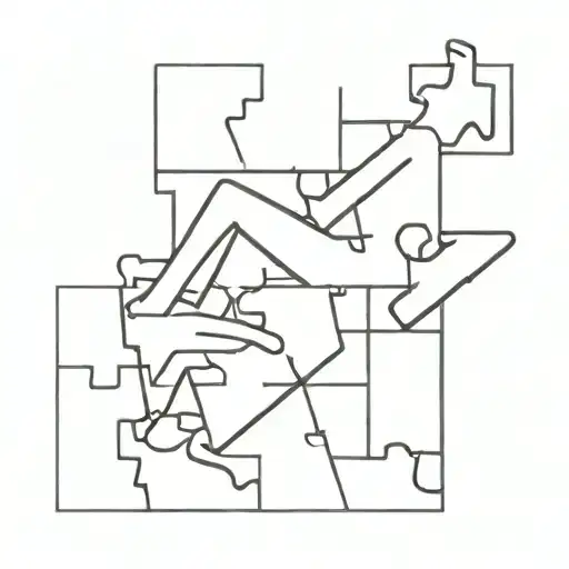 jigsaw falling into place tattoo design idea