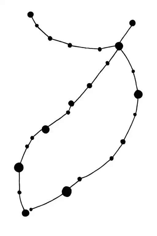 aquarius constellation tattoo design idea