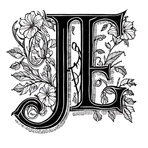 family initials J,L,F,G tattoo design idea