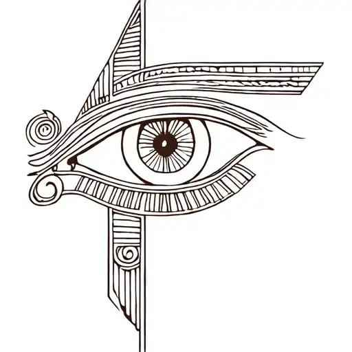 egyptian eye of horus tattoo design idea