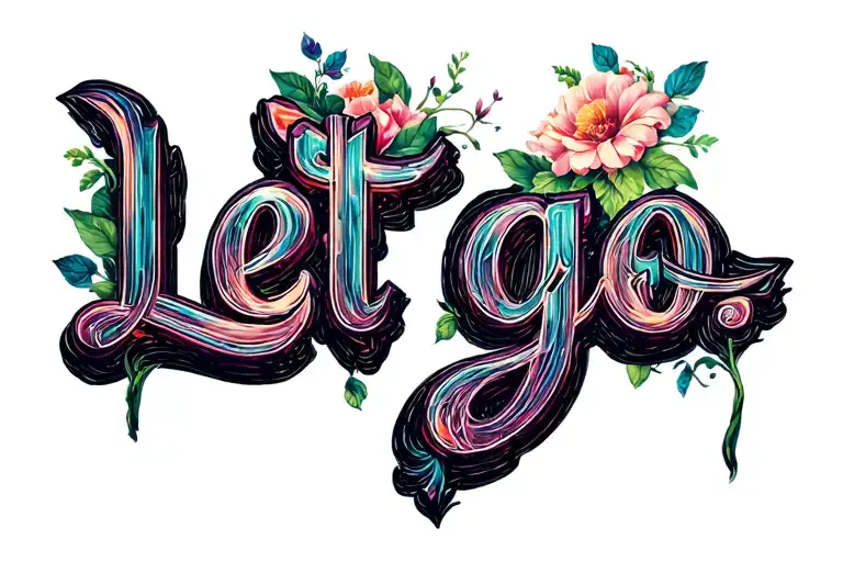 "Let go" let go tattoo design idea