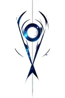 mass effect normandy in nebula star tattoo design idea