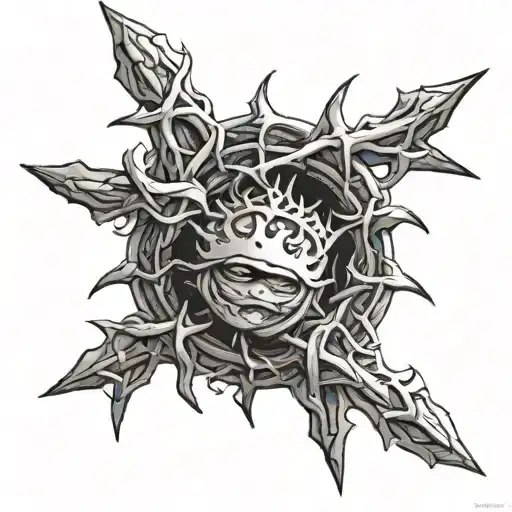 crown of thorns with Roman's 3:23  tattoo design idea