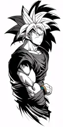 a sleeve with goku and gohan ssj2 tattoo design idea