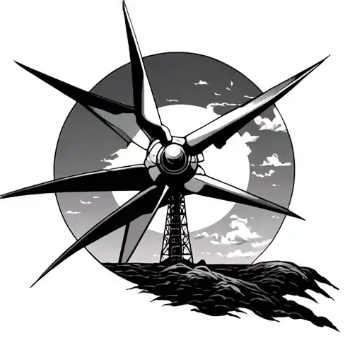 Wind Turbine tattoo design idea