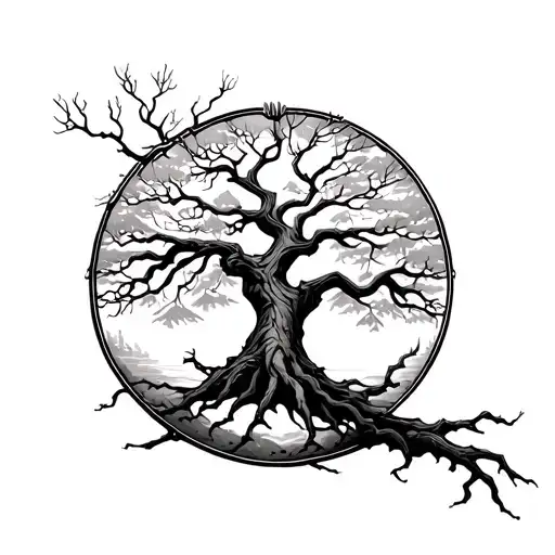 Dead Tree Of Life tattoo design idea