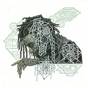 emo,depression,darkness,lonely,suicidal,sad,dark skinned male,dyed short dreads fully hiding face,teens,no tattoo,skinny tattoo design idea