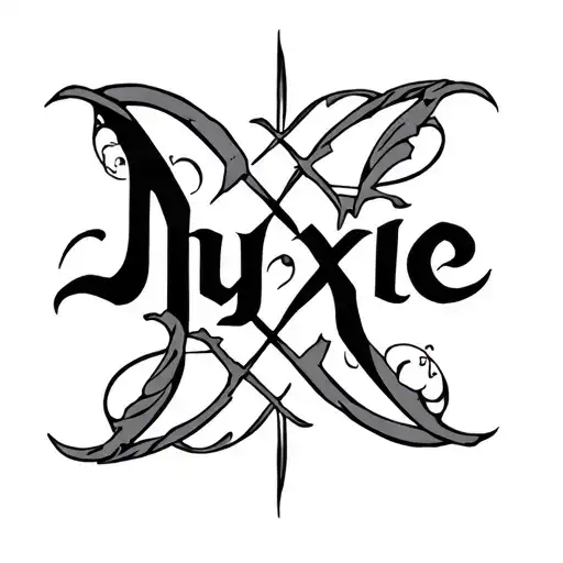 "Nyxie/ callie" Two Word Ambigram Generator tattoo design idea