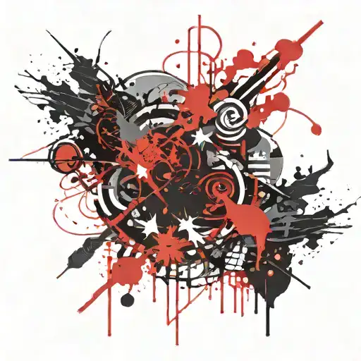 on earth and in hell tattoo design idea