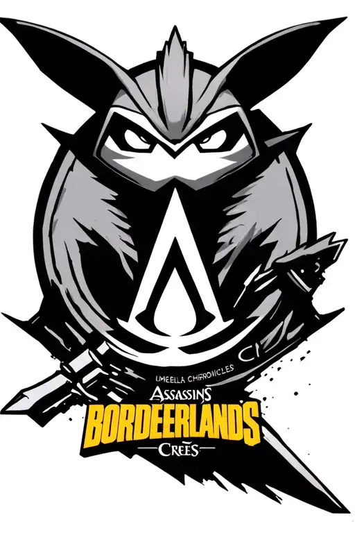 Ratchet & Clank, Umbrella Chronicles Logo, Borderlands Logo & Assassin's Creed Logo tattoo design idea