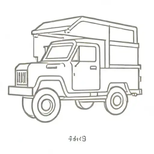 4x4 truck tattoo design idea
