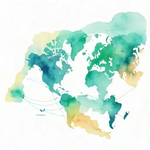 nautical map tattoo design idea