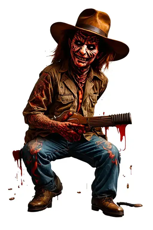 Freddy Krueger and Elm Street sign tattoo design idea