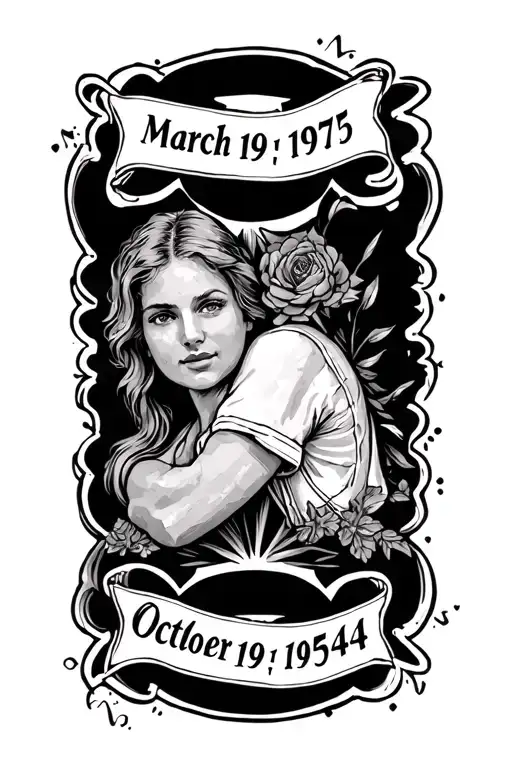 First time tattoo on the forearm with these dates March 19, 1975 , October 19, 1954 (A memorial peice) Don’t and the wo tattoo design idea