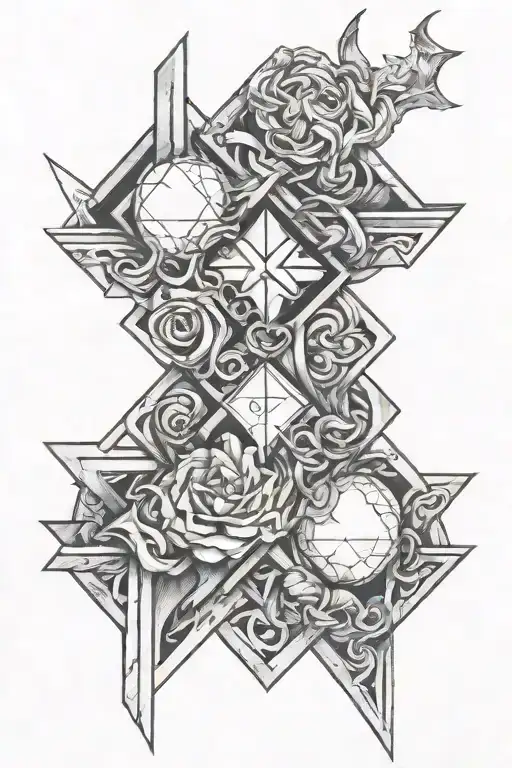 matthew 6 34 intertwined tattoo design idea