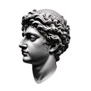 devis statue head tattoo design idea