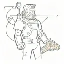 fallout inspired tattoo comic book style tattoo design idea