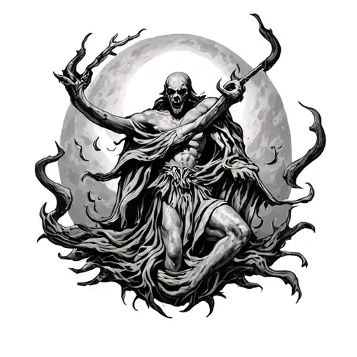 ascent from hell tattoo design idea