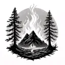 Forest Fire tattoo design idea