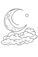 moon and cloud tattoo design idea