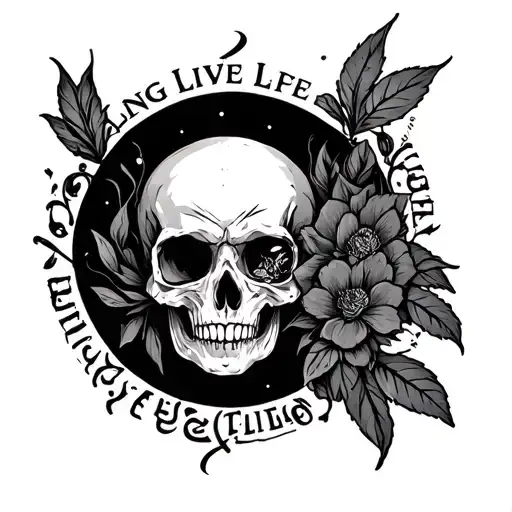 Long live life tattoo design idea