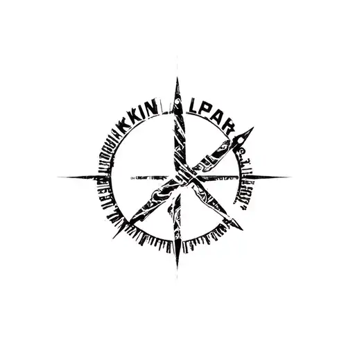 A linkin park logo which shows the incompleteness from band members from the past but also embracing the new era tattoo design idea