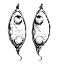 two peas in a pod tattoo design idea