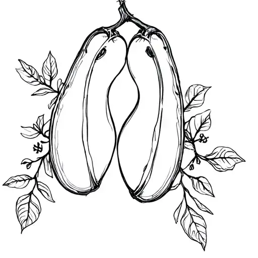 two peas in a pod tattoo design idea