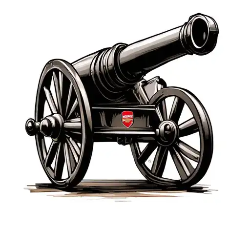arsenal fc cannon tattoo design idea