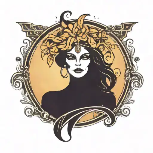 A minimalist silhouette of a beauty business logo with subtle elements of nightlife and travel incorporated, symbolizing the client's professional and personal interests tattoo design idea