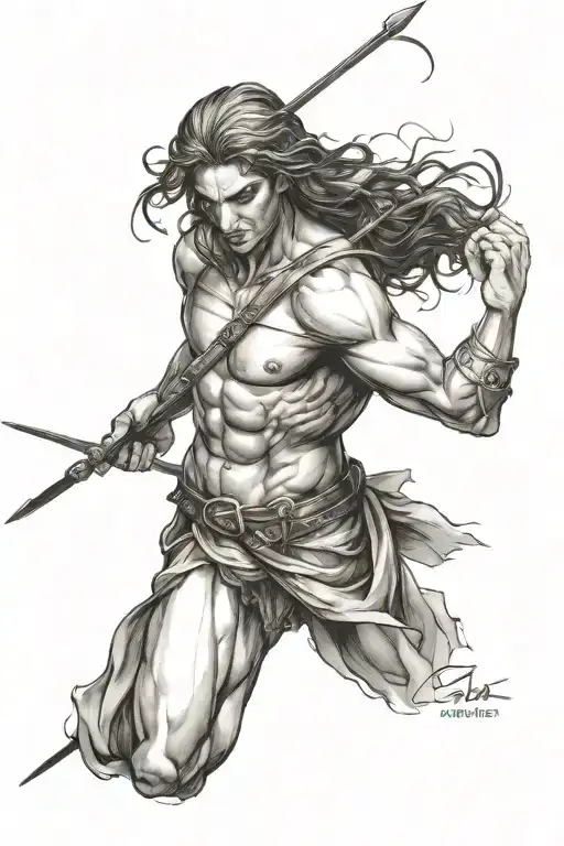 Saint Sebastian tattoo design idea