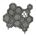 horizontal honeycomb pattern tattoo design idea
