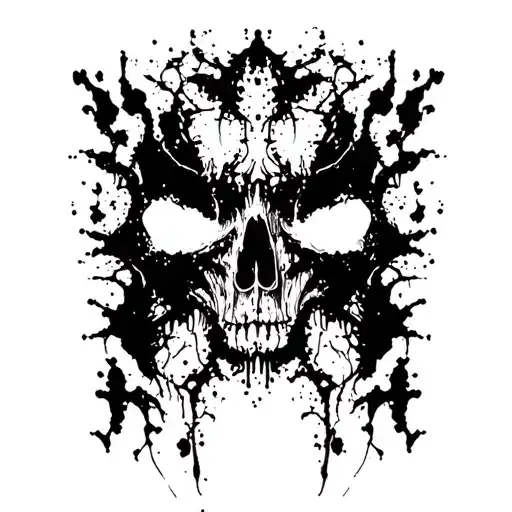 Rorschach inkblot tattoo design idea