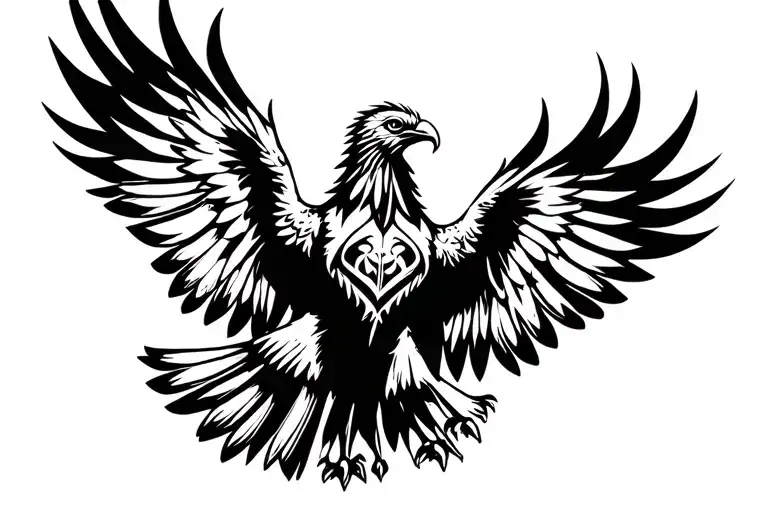 griffed vulture flying tattoo design idea
