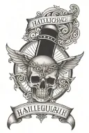 Hard Fought Hallelujah tattoo design idea