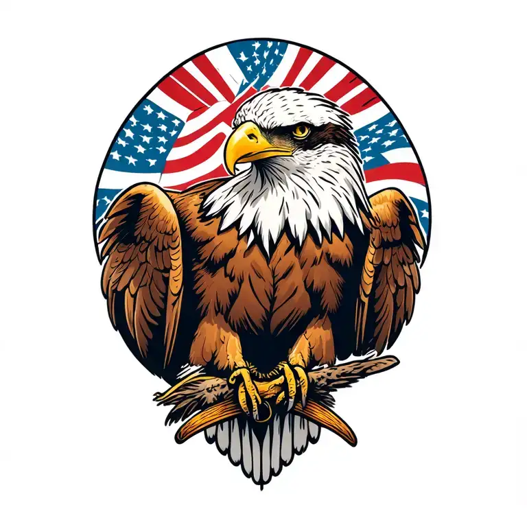 eagle american trad tattoo design idea
