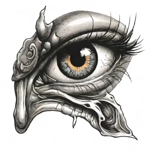 clown crying eye tattoo design idea
