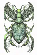 Beatle insect tattoo design idea